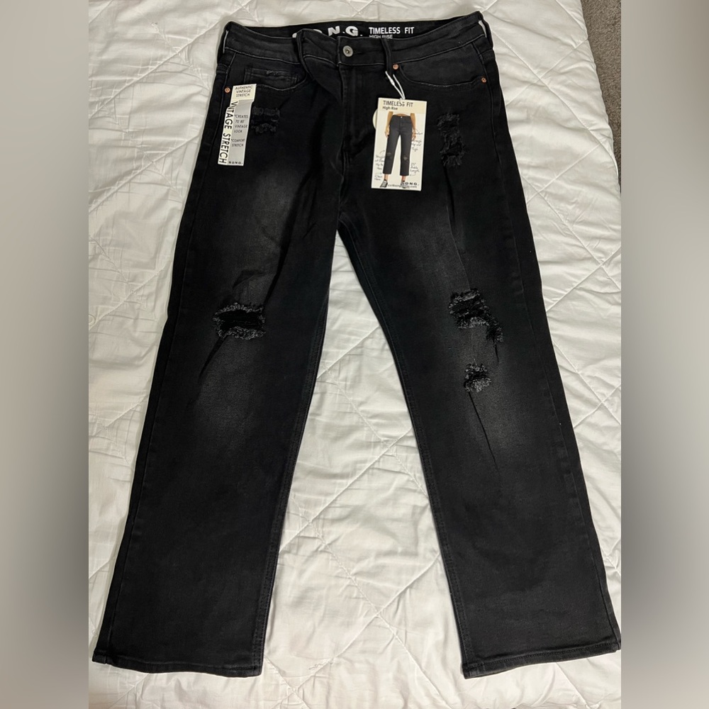 High rise black pants, size 30/31